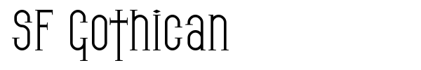 SF Gothican font preview